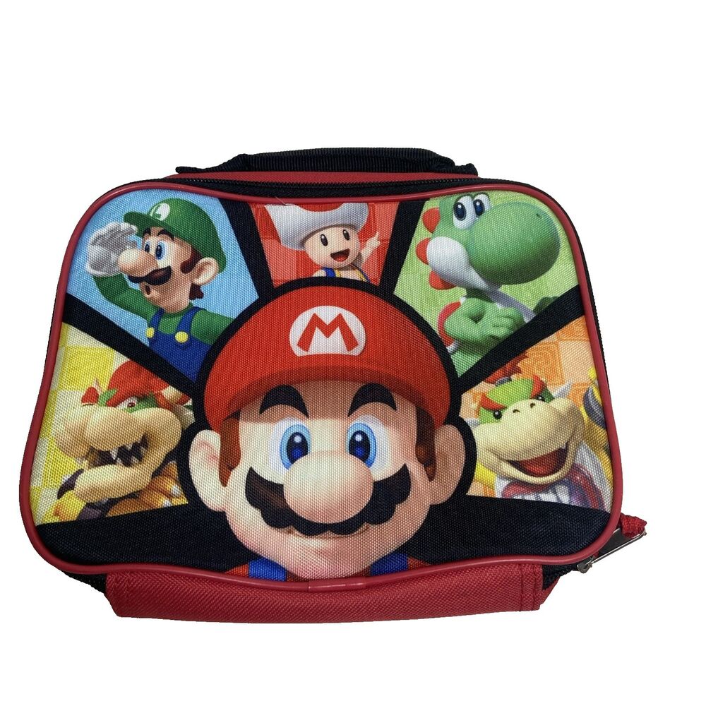 Super Mario Bros Nintendo Lunchbox Soft Insulated Luigi Mushroom Girl